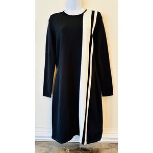 Ralph Lauren Black & White Stripe Dress Size L